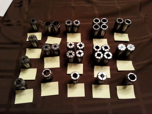 ASSORTED LOT OF TG75 COLLETS KENNAMETAL ERICKSON,TG75  ASSORTED COLLETS QTY 30