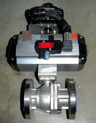 Flowserve b115s10 automax actuator flowtek cf8m 2&#034; stainless valve, asco 8551 for sale