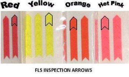 Inspection arrows .250&#034; x .187&#034; - colored stickers- medium tack - pack of 1,000 for sale