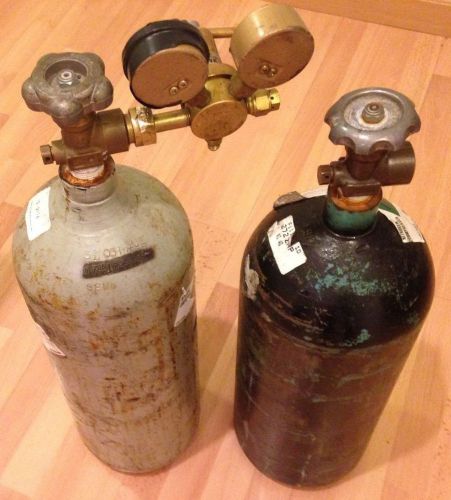 40 cf nitrogen cylinder tank bottles for argon nitrogen--lot 2--one is 1/2 full for sale