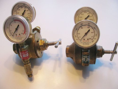 Vintage Airco Concoa Oxygen Acetylene Pair TwoStage Regulators Steampunk Welding