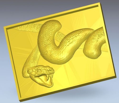 3d model STL file releif Snake for CNC Router Machine by miccot