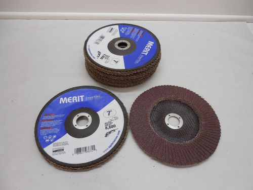 7 merit power flex flap wheel disc 7&#034; grit 40 zrb qty-7 new sanding supply for sale