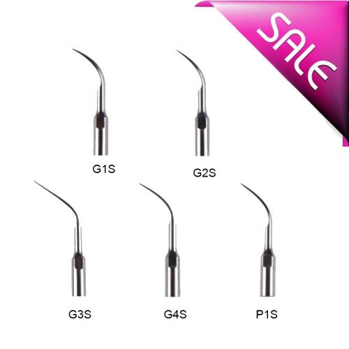 2015 brand new 5 pcs dental ultrasonic scaler tips -g1s g2s g3s g4s p1s 5 pack for sale