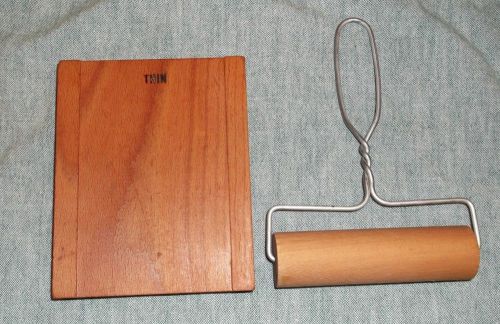FORM A TRAY Wooden Roller &amp; Board for Dental Base Plates Thick &amp; Thin Sides EUC