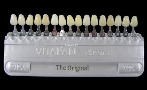 1 pc vitapan tooth guide system 16 color shades guide in grey box with logo for sale