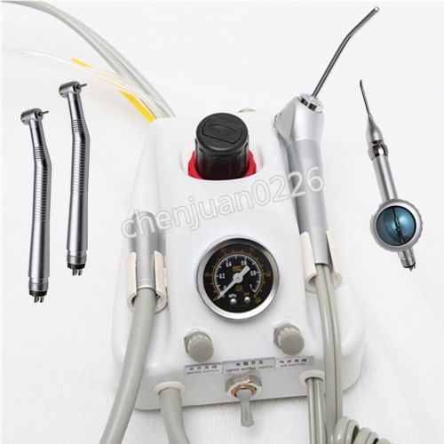 Dental Portable Turbine Unit For Compressor +2 High Speed Handpiece +Polisher 4H