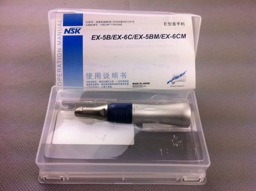 Dental NSK Handpiece EX-6C 1:1 Reduction Nose Cone Straight Turbine For HP burs