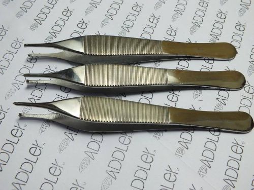 Dental Tissue Tooth Forceps Tweezers Small Set of 3 ADDLER German Stainless Rust