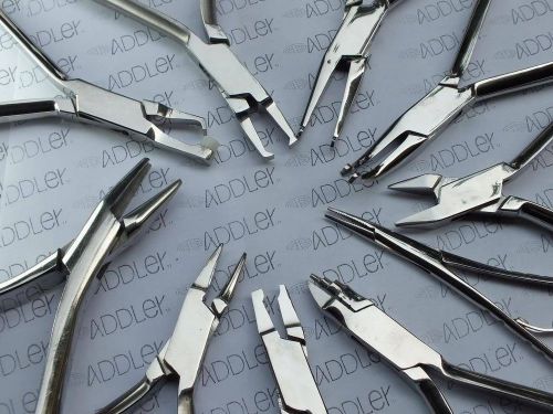 Orthodontic Needle Holder How wire Bending Assorted Pliers ADDLER German Stainle