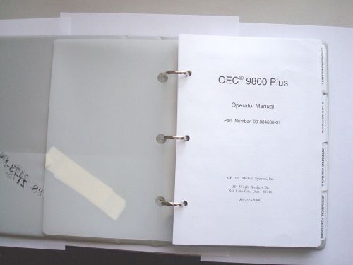 OEC 9800 Plus Operator Manual #00884636-01