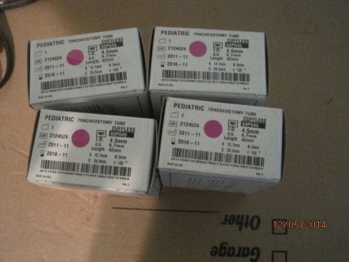 Lot of 4 tracheostomy tube 60p045 uncoffed for sale