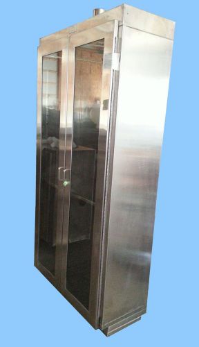 Stainless steel laboratory tall ventilated storage cabinet, 42&#034;w x 20&#034;d for sale
