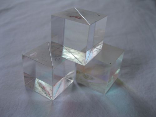 Lot of Three 25.4 mm Beamsplitting Cubes (see description)