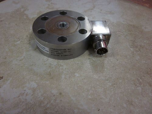 Omegadyne 0-1000 Lbs Pancake Style Load Cell LCHD-1K with Power Supply and Cable