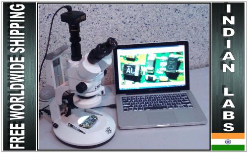 7X-45X Research Trinocular Stereozoom Microscope for Indusry, PCB Circuit, Tools