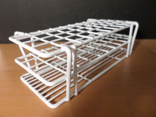 BEL-ART Wht Epoxy-Coated Wire 40-Position 14-16mm Test Tube Rack Holder Support