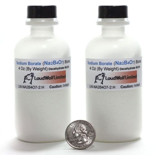 Sodium Borate Decahydrate “Borax” / Fine Powder / 8 Ounces / 99.9% Pure