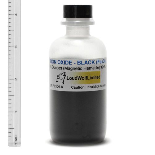 Iron oxide black &#034;magnetite&#034;  8 oz  ultra-pure (99%)  ships fast from usa for sale