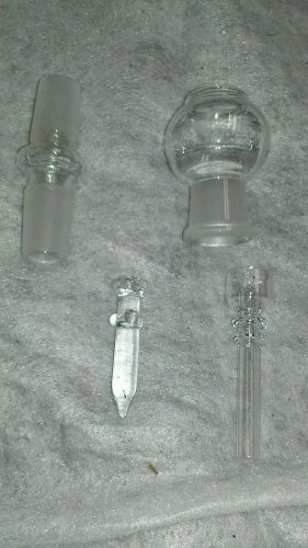 18mm  glass nail, dome and 18mm adapter kit set + 18mm domeless quartz nail for sale