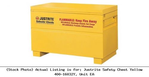 Justrite Safety Chest Yellow 400-16032Y, Unit EA Lab Safety Unit