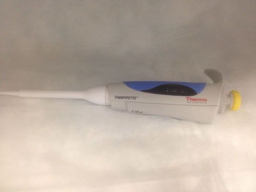 Working Thermo finnpipette  Pipet  variable volume pipette 1-10 ul
