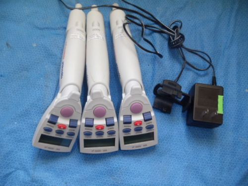 EPPENDORF RESEARCH PRO100-5000 ul ELECTRONIC PIPETTOR( LOT OF 3 UNITS W/GHARGER)