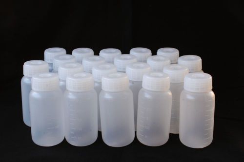 Plastic Bottle (PP) w/White Lid, 250 ml lot of 20