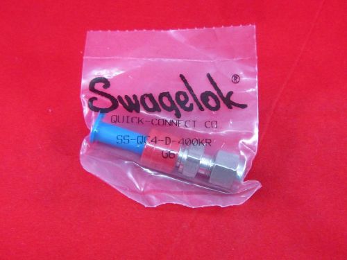 Swagelok ss 1/4&#034; quick-connect stem w/valve, kalrez o-rings, ss-qc4-d-400kr for sale