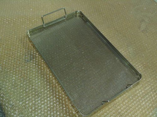 Lot of 2 stainless sterilizer autoclave sterilization tray with polar ware tray for sale