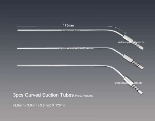 3pcs Brand New Arthroscopic Curved Suction Tubes Arthroscopy