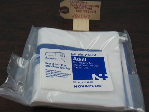 Novaplus soft disposable bp cuff single tube adult med ref: v32024 for sale