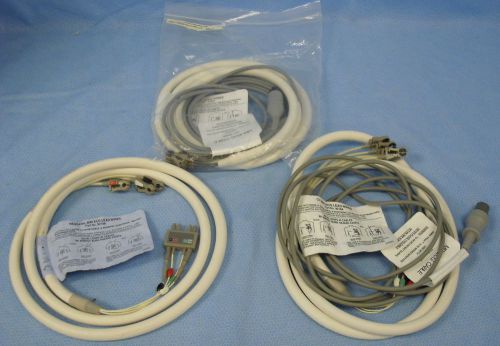 3 Sets Assorted Types Invivo Corp MRI  High Impedance ECG Patient Lead/Cables
