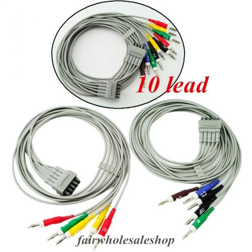 10 Lead ECG EKG Cable For GE Marquette MAC 500, 1200 ,1100,MAC 1200ST +1  WRTY