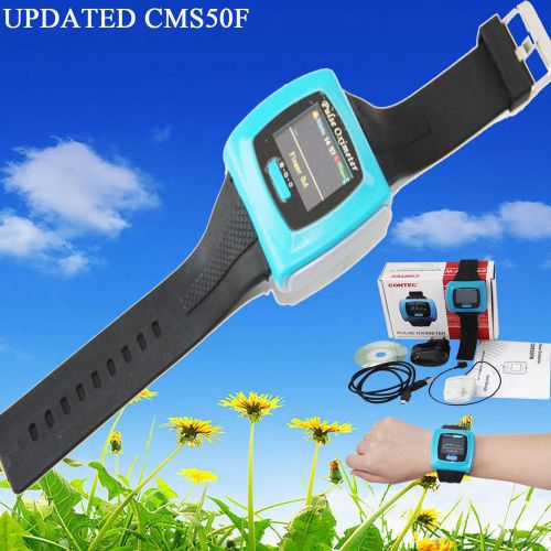 Contec fda ce cms50f digital color wrist fingertip pulse oximeter,spo2 pr,usb sw for sale