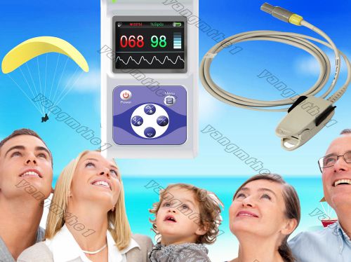 CE FDA ADULT Pulse Oximeter Spo2 Monitor USB PC software WITH ADULT PROBE