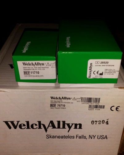 NEW Welch Allyn 76710  Diagnostic Set 11710 Opthalmoscope 25020 Otoscope