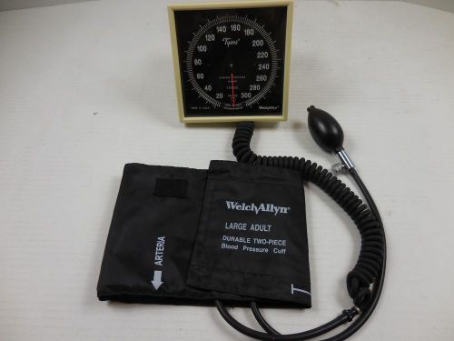 Welch Allyn Tycos Aneroid Sphygmanometer Large Adult Cuff Wall Mount