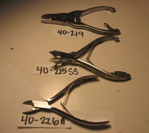 Nail nipper set of 3 (40-226a,40-215ss,40-219) for sale