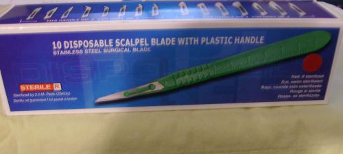 Ribbel Disposable Scalpel Blade with Plastic Handle 100pcs