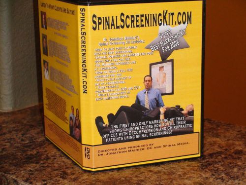 Chiropractic Chiropractor Complete How to Spinal Screening  Great GIFT!!!