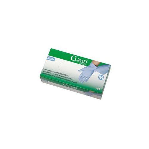 Curad powder-free nitrile disposable exam gloves - medium size - (cur9315) for sale
