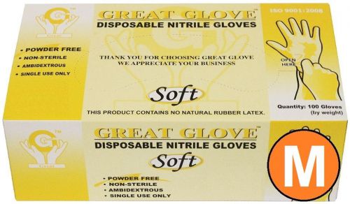 Soft nitrile gloves powder free medium 1000 count for sale