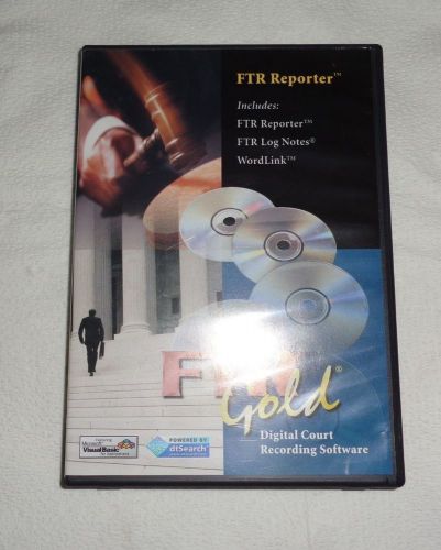 Used FTR Gold 2.2 Reporter Digital Court Recording Software ONLY 2 CD