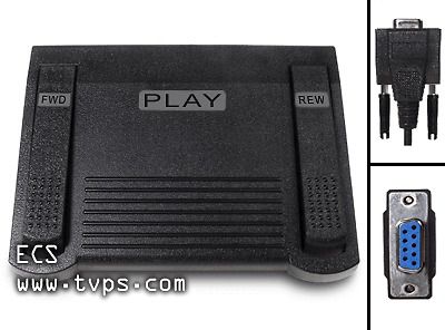 New db9 in-db9 serial computer transcription foot pedal for sale