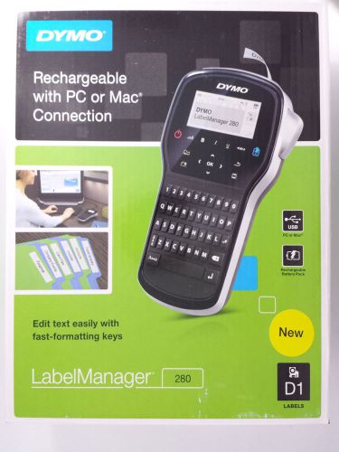 K28 dymo labelmanager 280 portable thermal label maker/printer w/pc link cable for sale