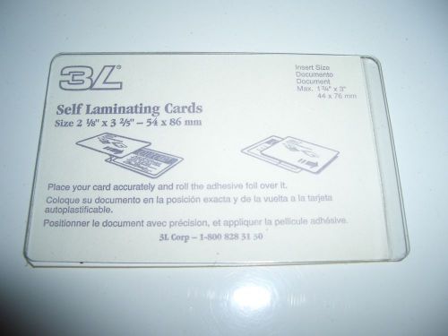 (10) Ten SELF LAMINATING CARDS 2 1/8&#034; X 3 2/5&#034;   54 x 86 mm