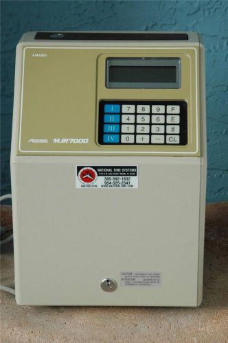 Amano MJR 7000 Computerized Microder Time Clock w/ Keys and Time Cards Included