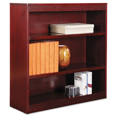 Alera square corner bookcase, finished back, wood veneer, - alebcs33636my for sale