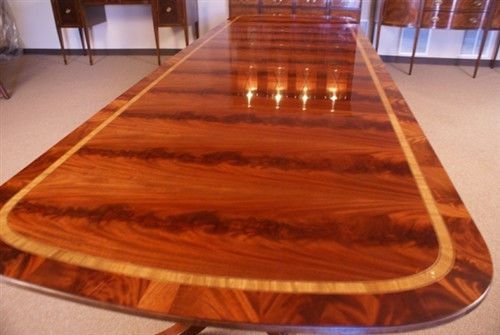 New floor sampel flaming mahogany conference table, table 13+ long ft $14,000 for sale